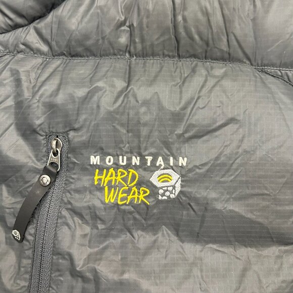 Mountain Hardwear Down Fill Puffer Jacket Men's Medium Gray Mock Neck Full Zip - Picture 4 of 11